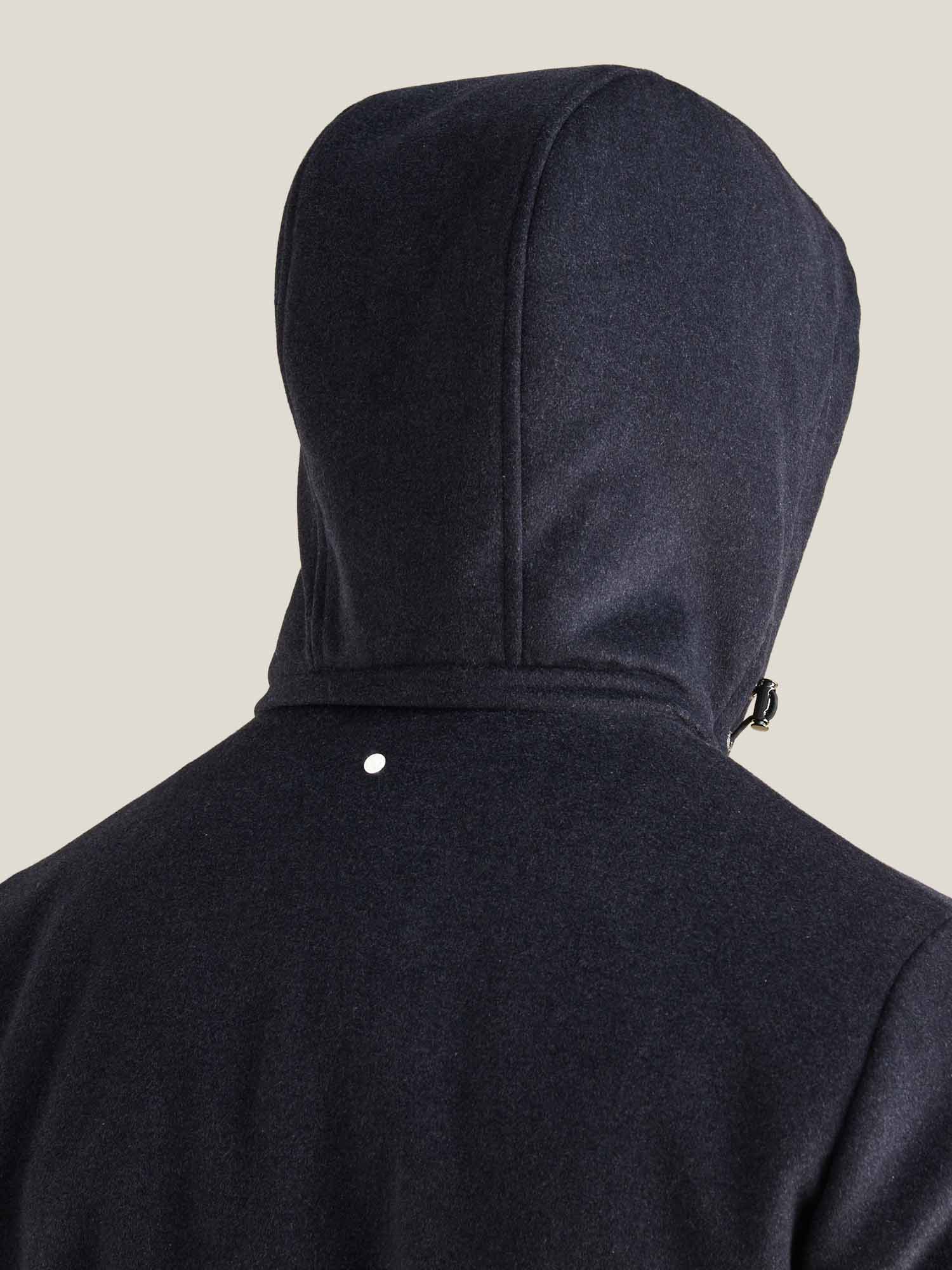 Peckham Rye Wool Blend Dark Sapphire Navy Padded Parka Jacket
